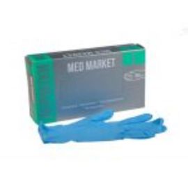 Перчатки нитрил. L Med Market голубые неопудренные,100 шт/упак,(50 пар)